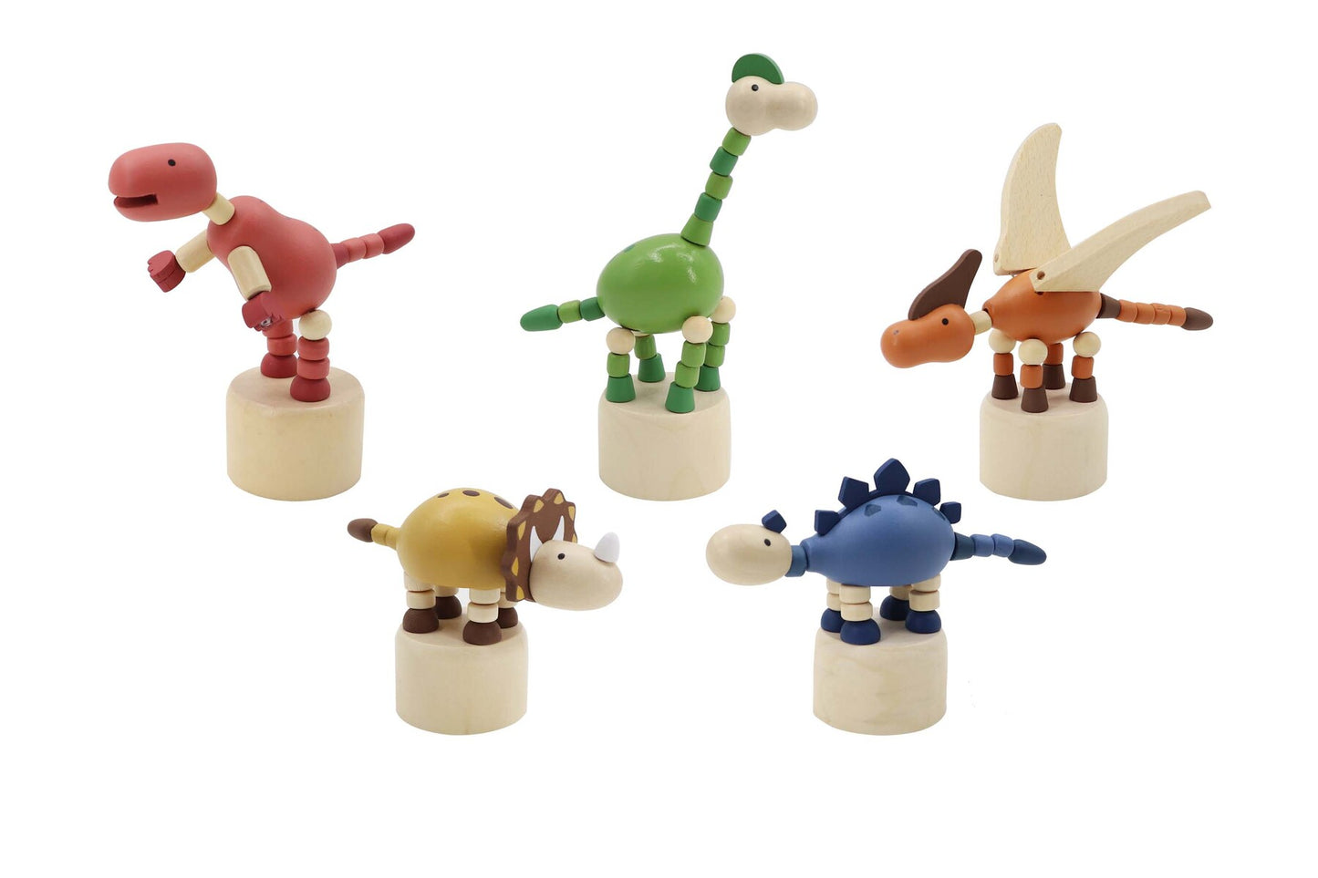 WOODEN DANCING DINOSAUR