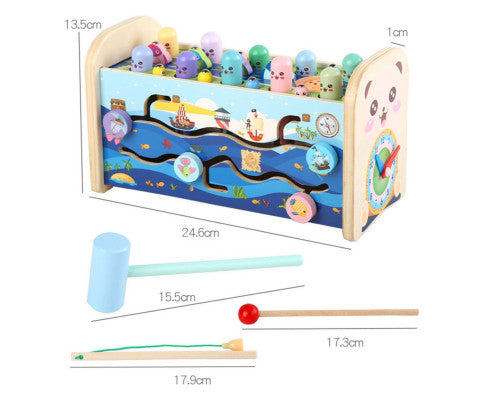 Toddler Sensory Toys with Hammering Pounding and Fishing Game