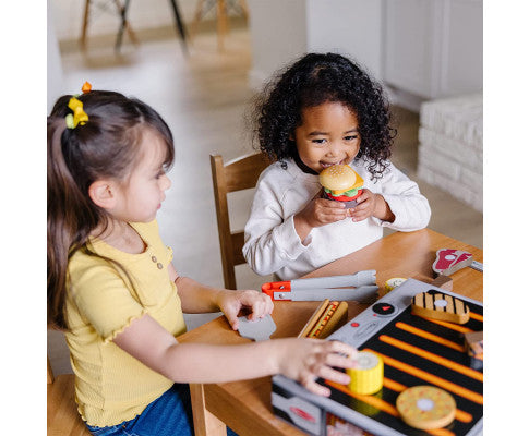 Wooden Grill & Serve BBQ Set