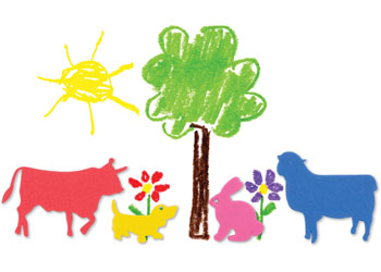 Adhesive Foam Animals