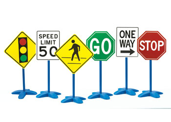 Traffic Signs Set of 6