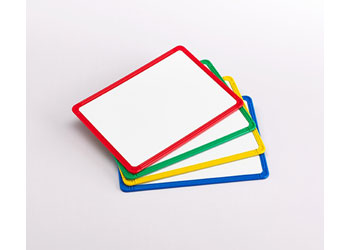 Magnetic Plastic Framed Whiteboards Set of 4