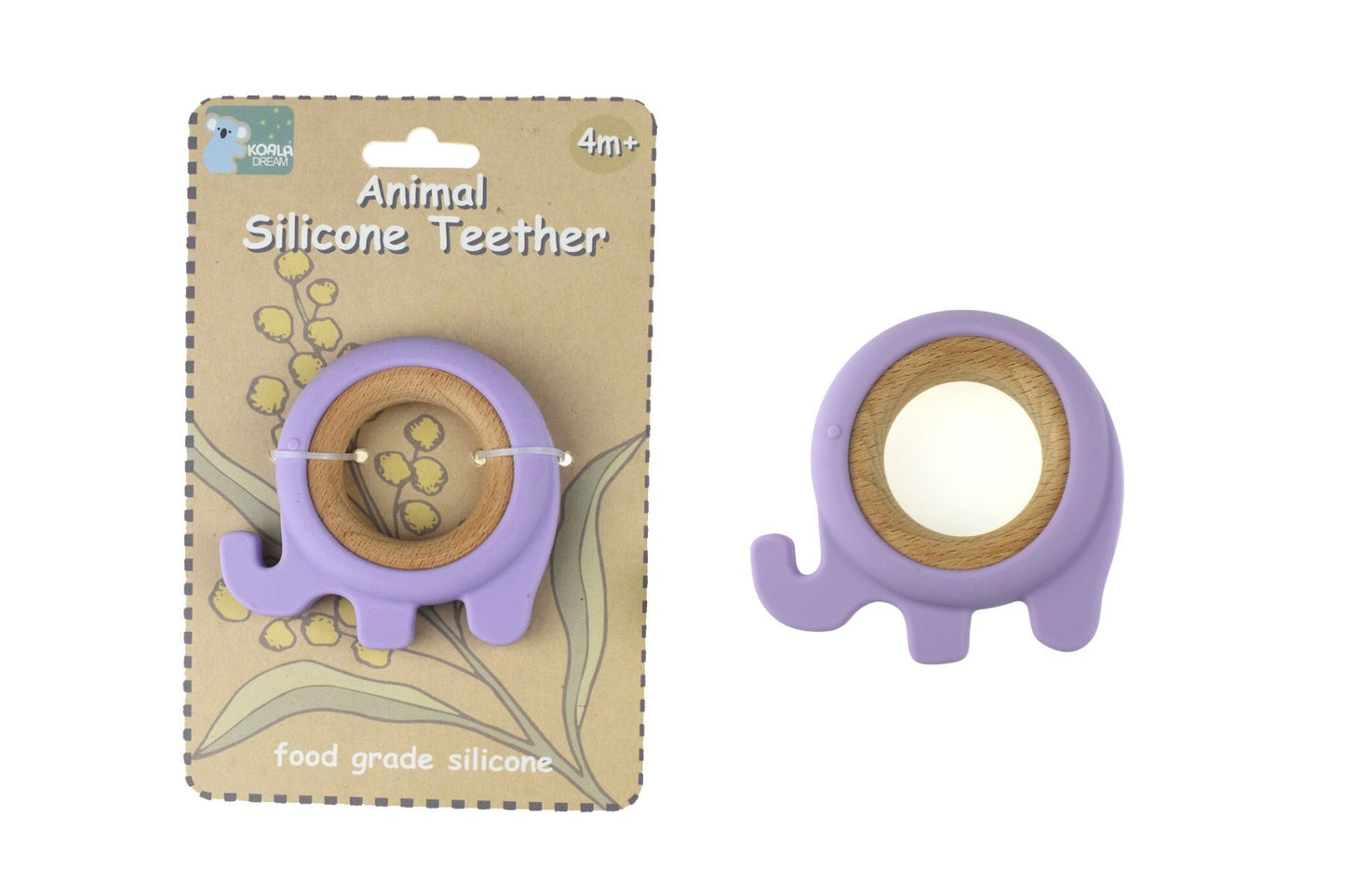 SILICONE ELEPHANT TEETHER-PURPLE