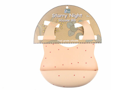 STARRY NIGHT SILICONE BIB-PINK