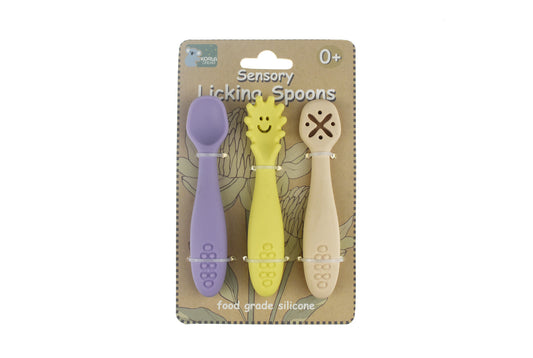 SENSORY SILICONE LICKING SPOONS-MULTICOLOUR