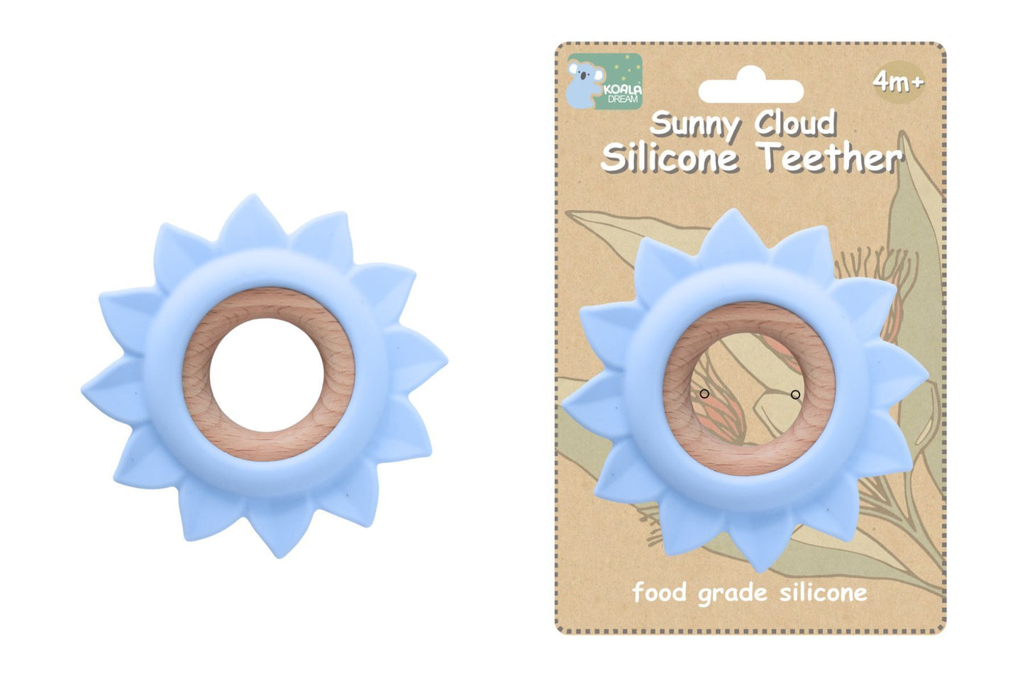 SILICONE TEETHER SUN BLUE