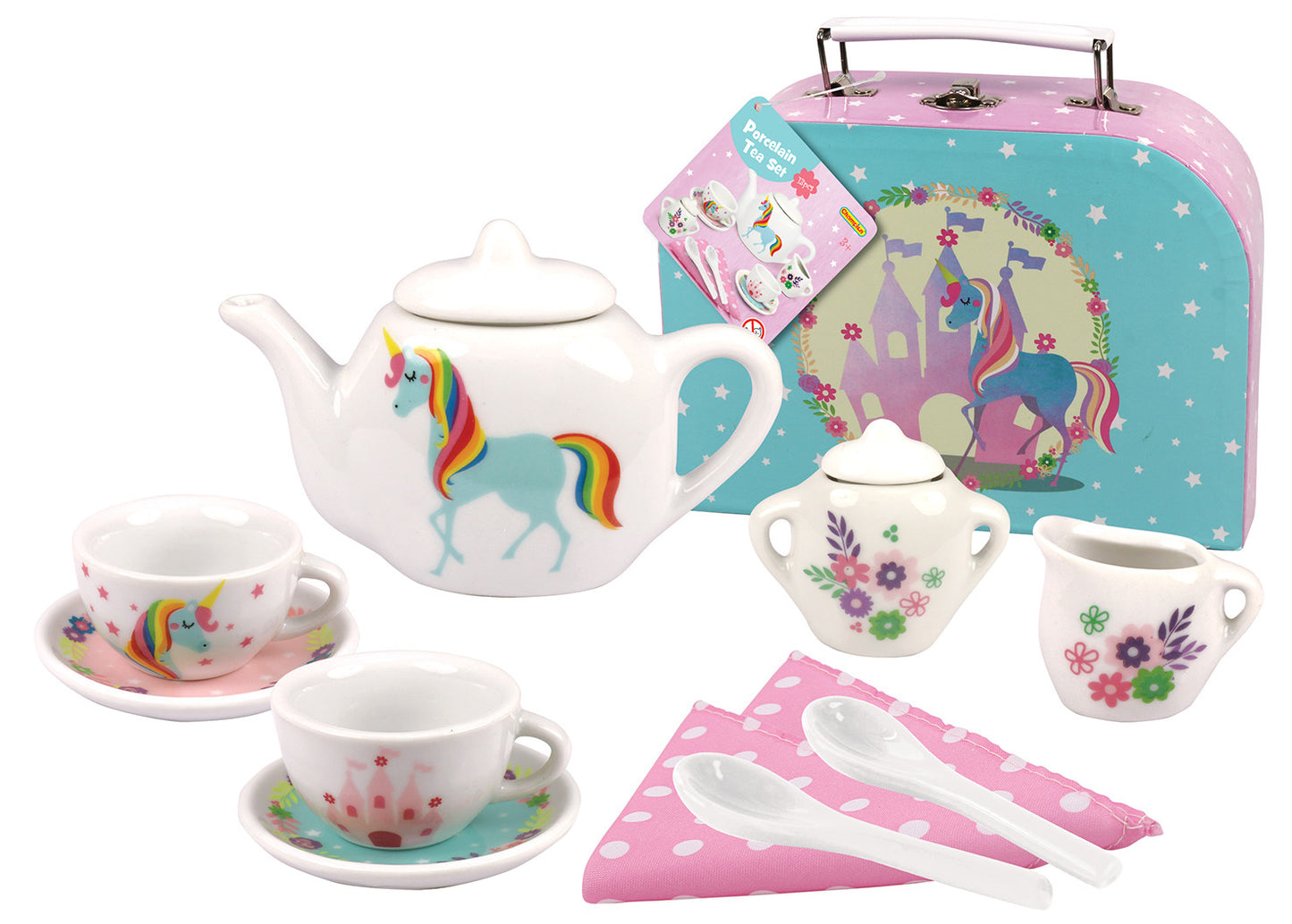 UNICORN PORCELAIN TEA SET 13PCS