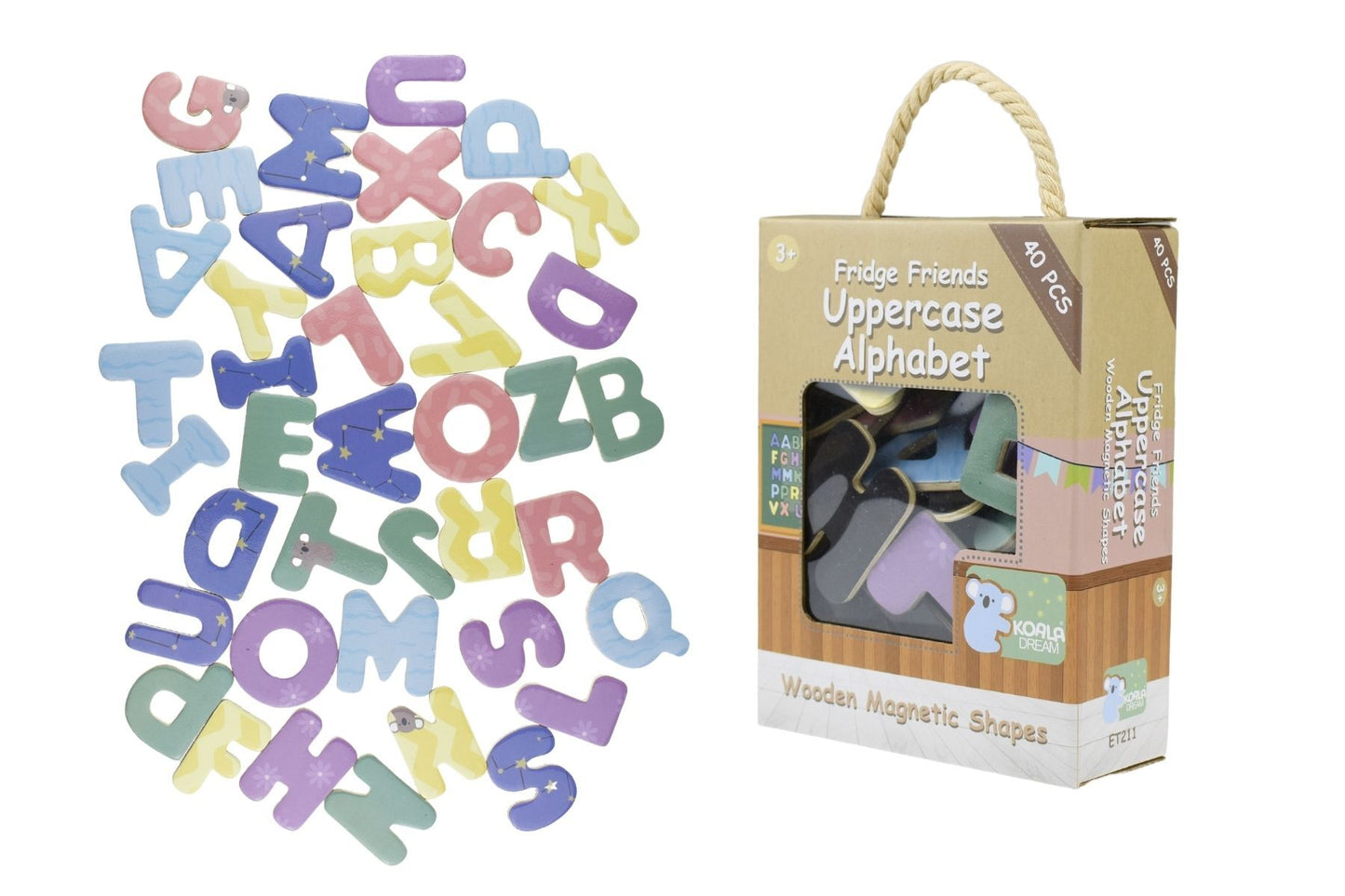 FRIDGE FRIENDS MAGNETIC ALPHABET UPPERCASE 40PCS