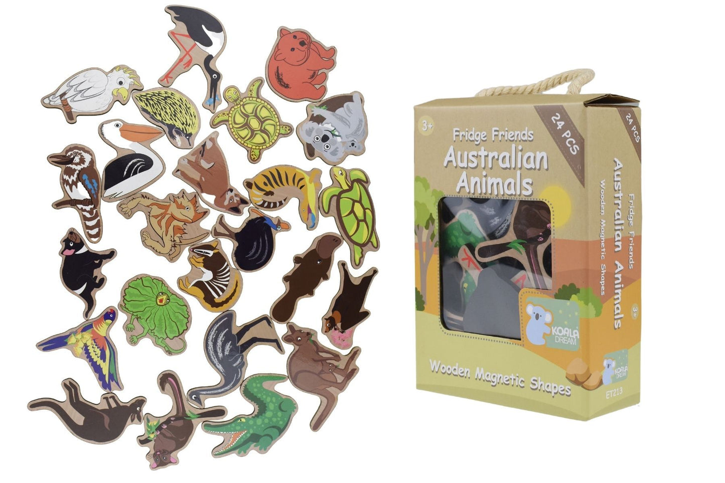 FRIDGE FRIENDS MAGNETIC AUSTRALIAN ANIMALS 24PCS