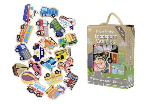 FRIDGE FRIENDS MAGNETIC TRANSPORT VEHICLES 20PCS