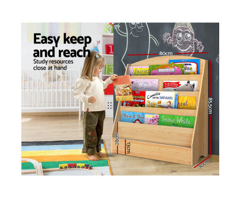 5 Tiers Kids Bookshelf Magazine Shelf Organiser Bookcase Display Rack