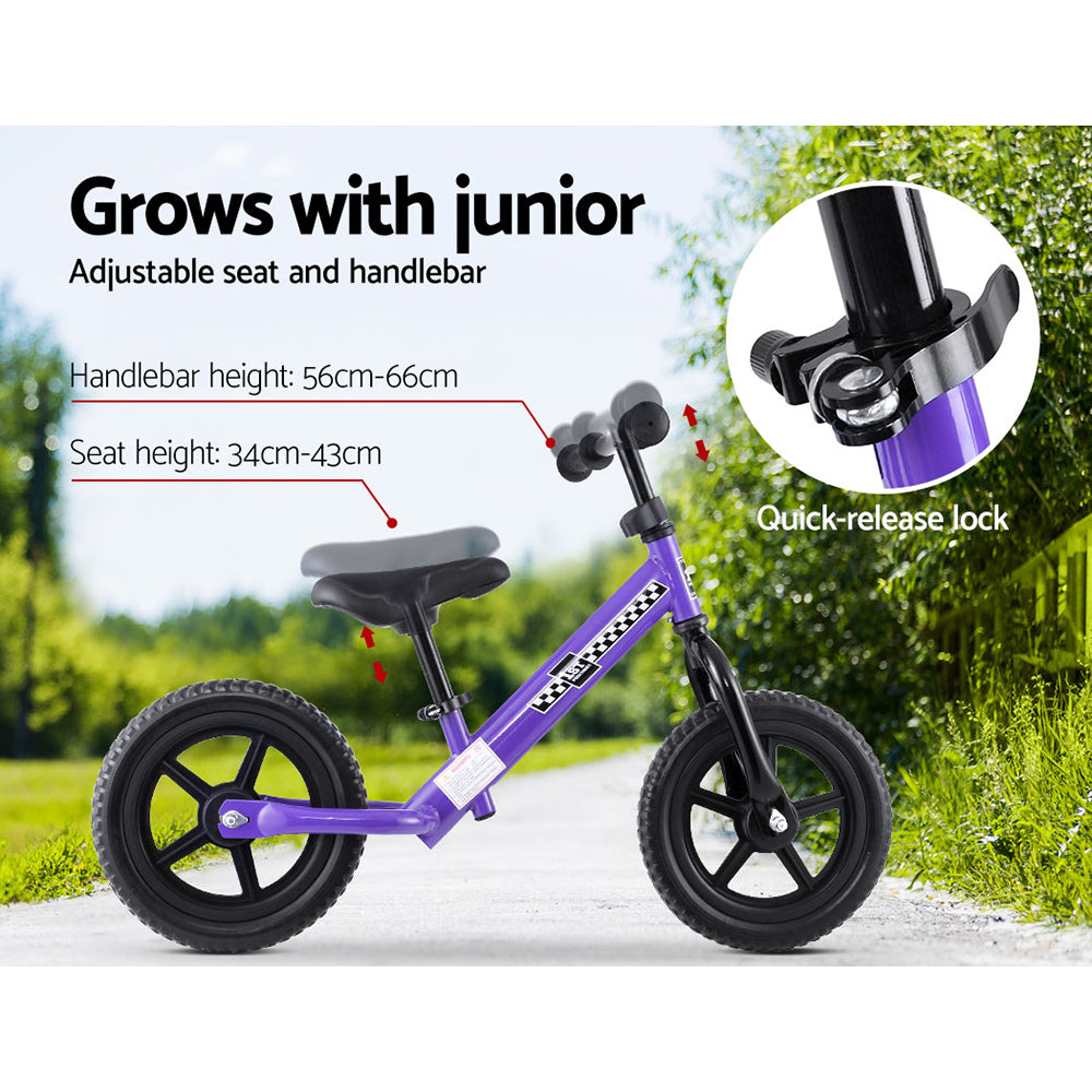 Rigo Kids Balance Bike Ride On Toys Push Bicycle Wheels Toddler Baby 12 Bikes Purple"