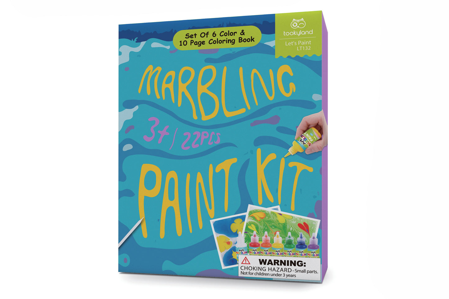 MARBLING PAINT - 6 COLOURS CRAFT KIT