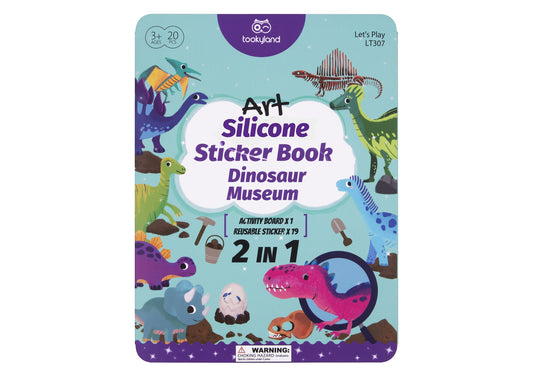 SILICONE STICKER BOOK - DINOSAUR MUSEUM