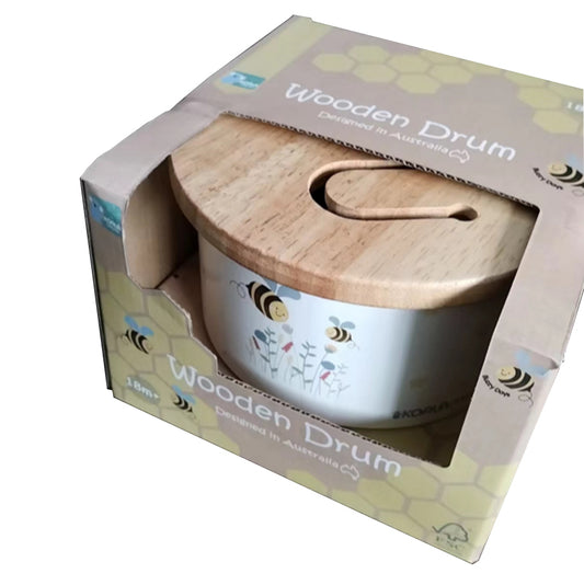 BUZZY DAYS BEE WOODEN DRUM