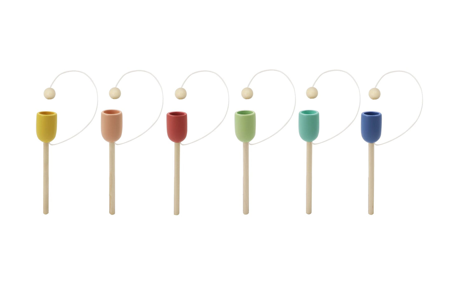 WOODEN CUP AND BALL CATCHING GAME