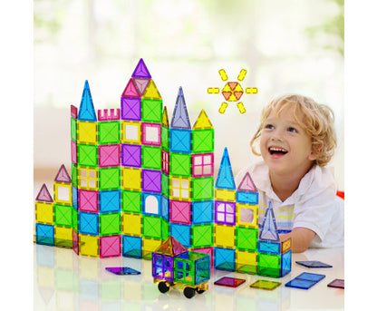 120pcs Kids Magnetic Tiles Blocks Building Educational Toys