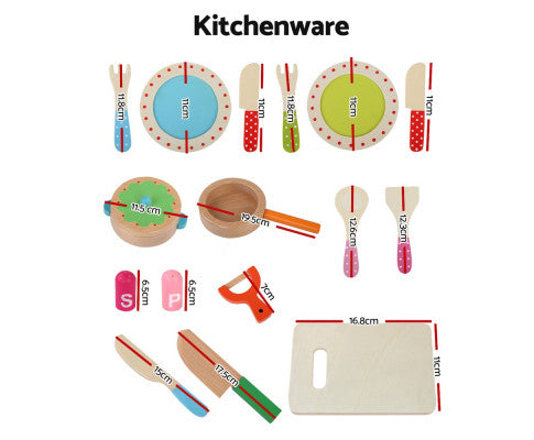 Kitchen Play Set Wooden Pretend Toys