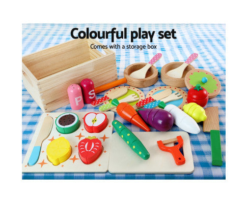 Kitchen Play Set Wooden Pretend Toys