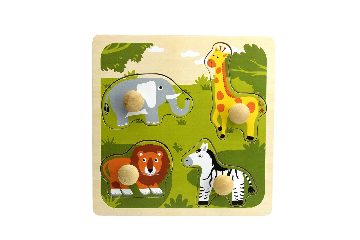 SAFARI ANIMAL LARGE PEG PUZZLE