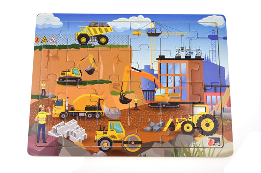 CONSTRUCTION SITE JIGSAW PUZZLE 24PCS