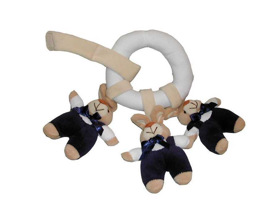 3 RABBIT IN RING PLUSH TOY