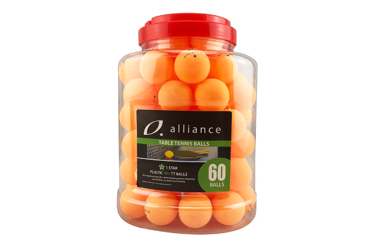 ALLIANCE TABLE TENNIS BALLS- BUCKET OF 60