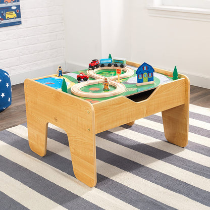 Lego Compatible 2 in 1 Activity Table for kids (Natural)