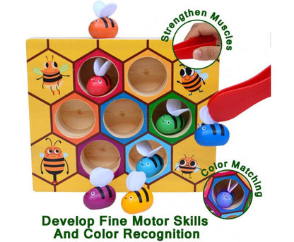 Wooden Bee Toddler Fine Motor Skill Toy