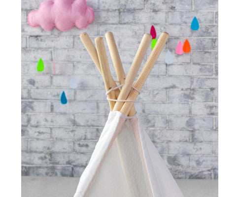 5 Poles Giant Teepee Tent (Natural Canvas)