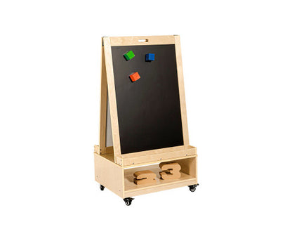 Magnetic Double Sided Wooden Chalkboard and Whiteboard