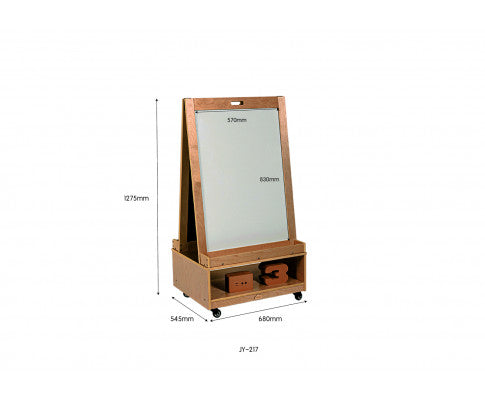 Magnetic Double Sided Wooden Chalkboard and Whiteboard