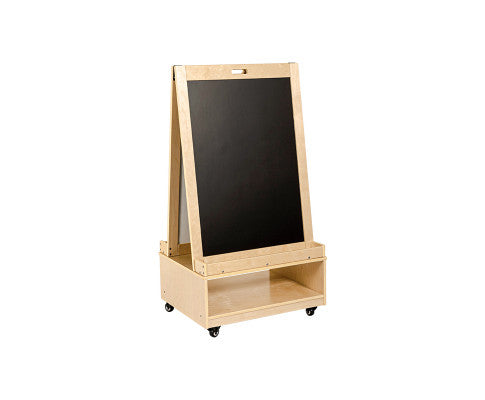 Magnetic Double Sided Wooden Chalkboard and Whiteboard