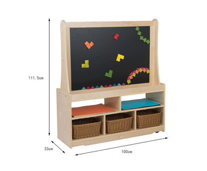 Magnetic Standing Easel White and Black Board