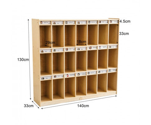 21 Cubbies Bag Locker Storage Cabinet