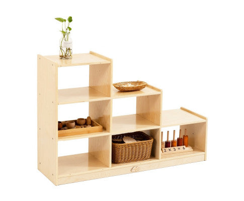 Ladder Storage Cabinet With 6 Bins - H76cm