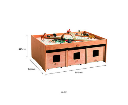 Wooden Activity Table With Storage Box