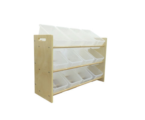 3 Tier Toy Storage Rack Organiser Display Shelf With Bins