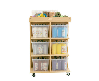 6 Tray Storage Cabinet With Castors