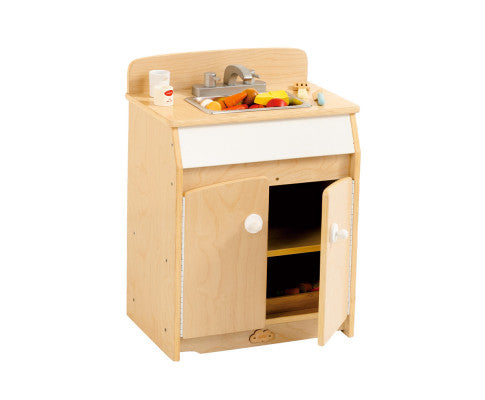 Kids Wooden Play Kitchen Sink - H65cm