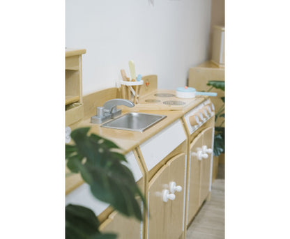 Kids Wooden Play Kitchen Sink - H65cm