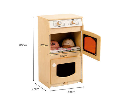 Kids Wooden Play Laundry Set Washing Machine and Dryer - H83cm