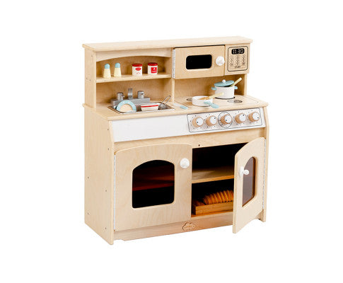 Kids Wooden Play Kitchen 4-in-1