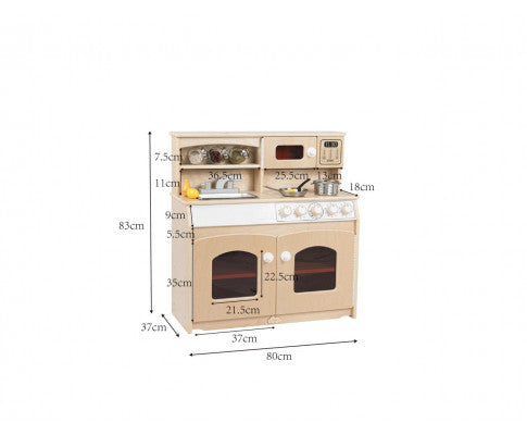 Kids Wooden Play Kitchen 4-in-1