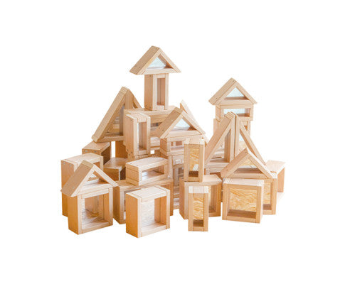 Wooden Acrylic Mirror Building Blocks Set 40pcs