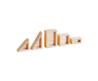 Wooden Acrylic Mirror Building Blocks Set 40pcs