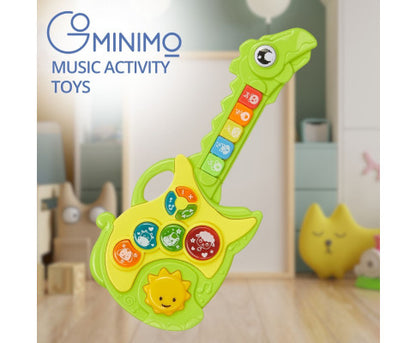 Musical Guitar Toys with Dinosaur Shape Design (Green)