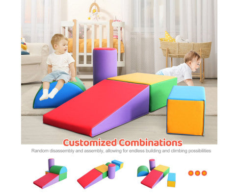 5PCS Soft Foam Blocks Indoor Climbing Playset for Babies and Kids