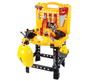 Kids Power Tool Bench Construction Set with Tools and Electric Drill