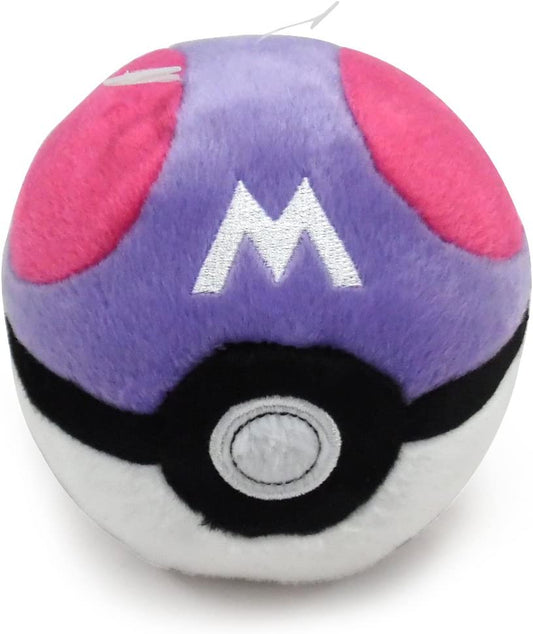 WCT Pokemon 5 Plush Pokeball Master Ball with Weighted Bottom"